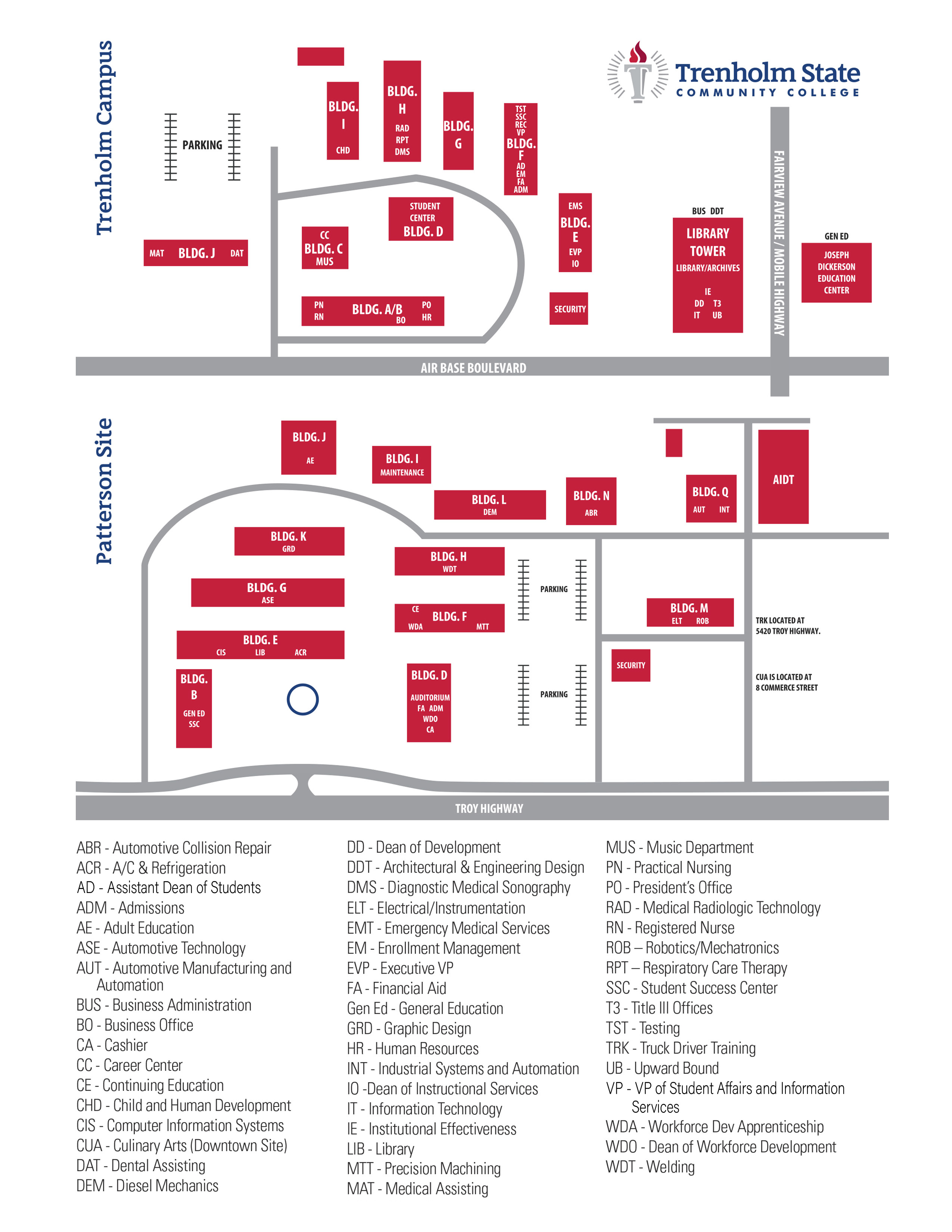 Trenholm State Community College Campus Map